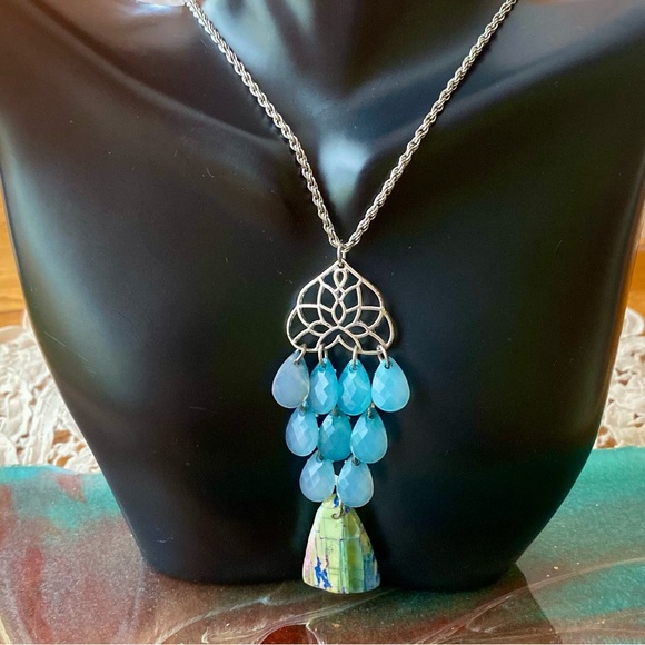 Dragon Veins Stones - custom jewelry design. An amazing unique statement piece - Picture 3 of 7